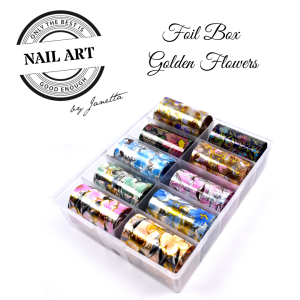 Foil Box Golden Flowers